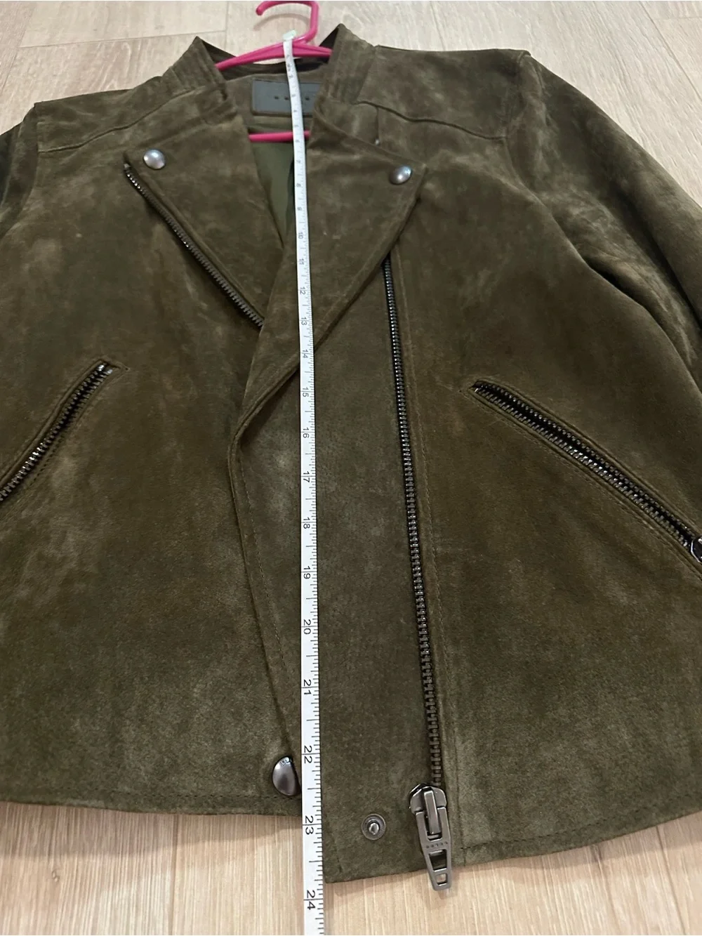 Blank NYC Olive Green Suede Moto Jacket - Picture 7 of 9